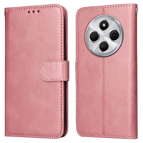 SKALO Xiaomi Redmi 14C PU Lær Lommebokdeksel - Flere Farger Pink Pink