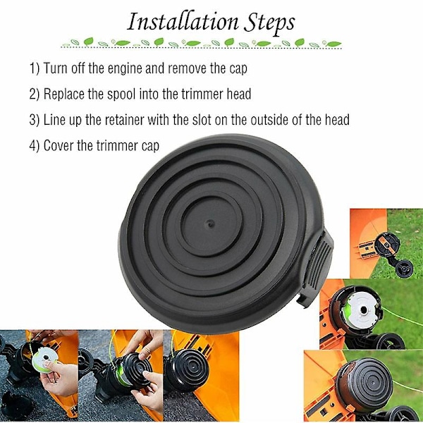 3 stk WA0037 Spoledeksel for Worx WG184/WG190/WG191/WG168 Gressklipper Spoledeksel