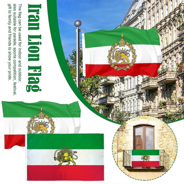 Iran Løveflagg Iran Flagg B