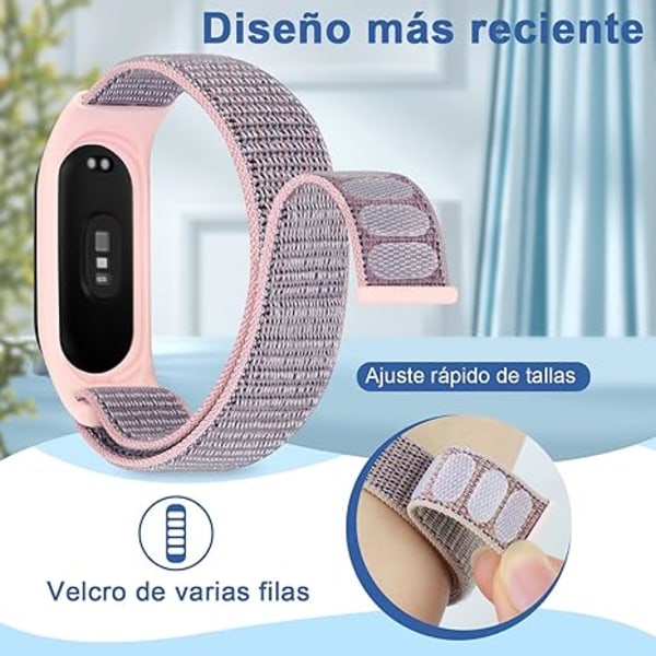 Rem til Xiaomi Band 7/6/5/Amazfit Band 5, 2-pak Åndbar Nylon Sports Solo Loop Udskiftningsarmbånd
