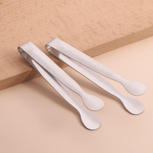 2-pack mini tänger Sockertänger Rostfria istänger Små serveringstänger