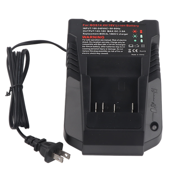 Lithium Battery Charger 14V‑18V Smart Battery Holder for Bosch BC660 BC1880 AC 100‑240VJP Plug