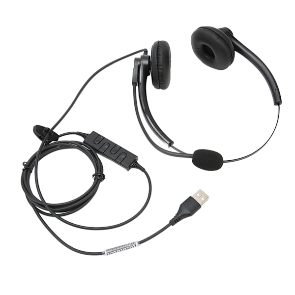 Kablet telefon headset støyreduksjon binauralt forretnings headset med mikrofon for kundesenter kundeservice USB-kontakt