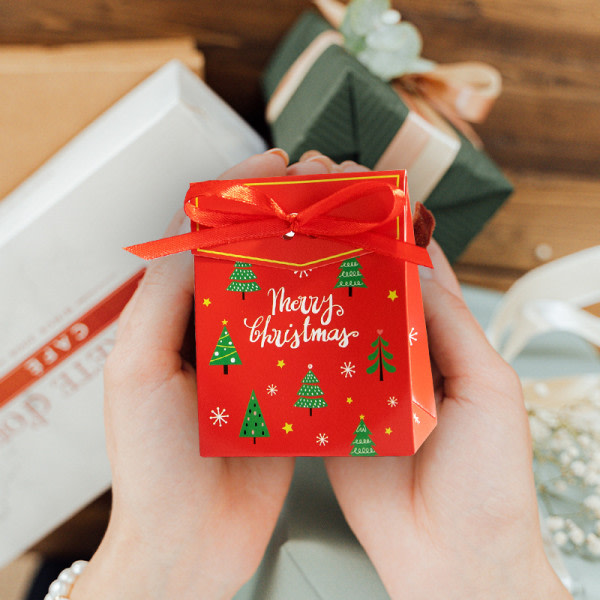 Candy box, small gift box, wrapping paper box, Christmas paper box, packaging box, gift box, 24 sets