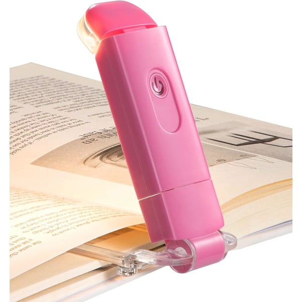 LED mini USB oppladbar øyebeskyttelse sammenleggbar bokklype lett bærbar enkel øyebeskyttelse leselys pink