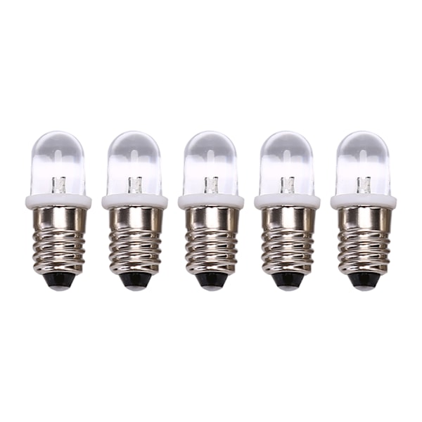 5 kpl E10 LED-lamppua DC 3V 4.5V Mittarilämpötila-ilmaisinlamppu white DC3V