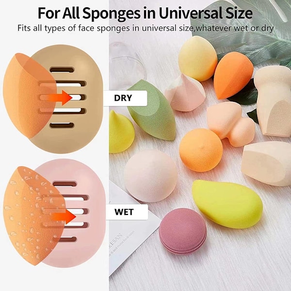 Makeup Svampeholder Silikone Multi-Hul Etui Co D