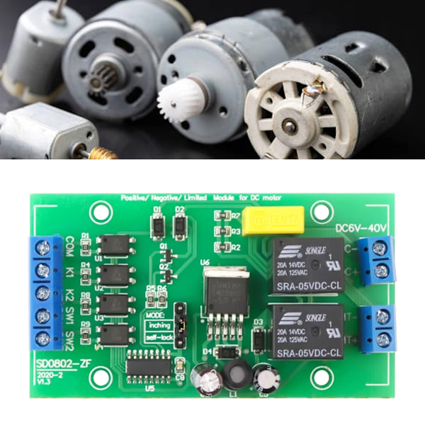 Motordrivenhet Modul 4V 40V Controller DIY Framåt/Bakåt Kontroll Motor Drivrutin Kontrollmodul Jogging/Självlåsande Lägen