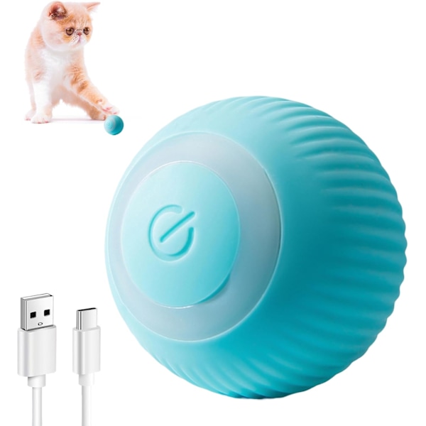 Interaktiv Kattboll Leksak, Automatisk Kattboll, Kattboll Leksak för Katter, Automatisk 360° Roterande Kattunge Leksaker