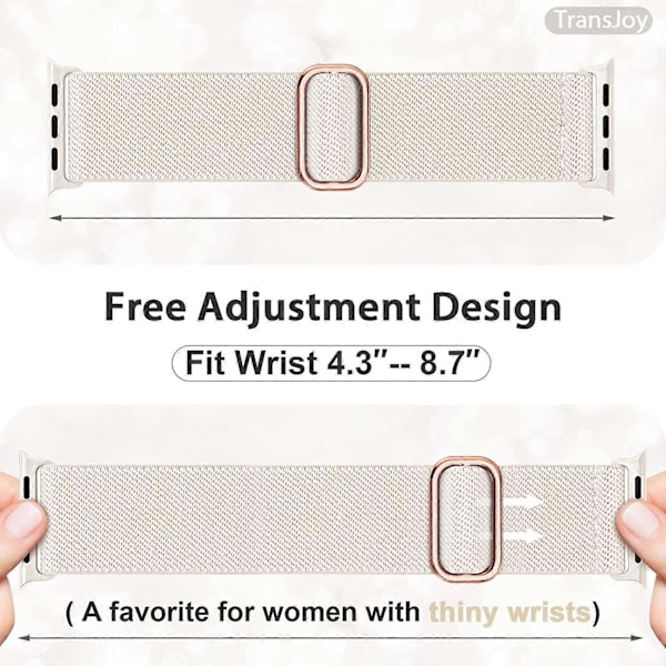 Pack Nylon Stretch Band Kompatibel med Apple Watch 42mm 44mm 45mm Kvinnor Män Tyg Elastisk Armband Solo Loop Band för iWat