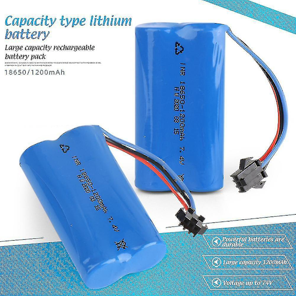 7.4v 1200mah lithium batteri udskiftningsbatteri til fjernstyret bil