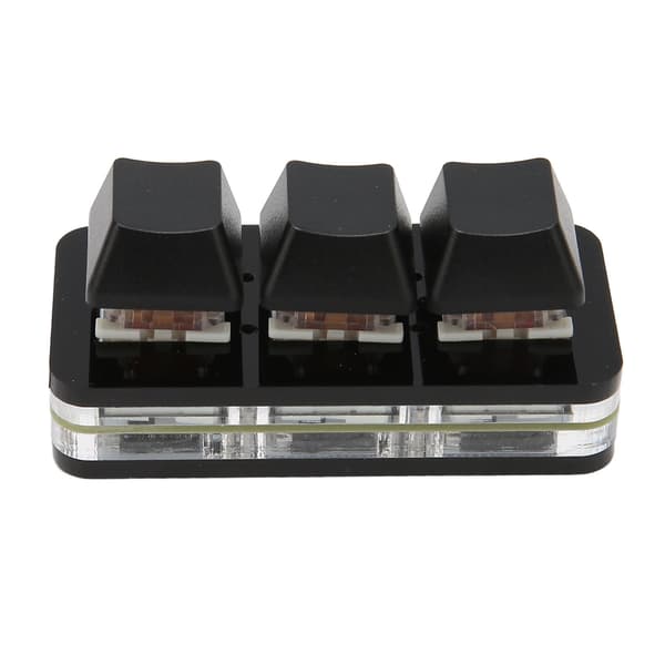 USB 3 Key Mini Keypad RGB LED-bakgrundsbelysning Stöder Hot Swap OSU HID Macro Programmering Tangentbord för Windows för OS X för Linux Svart{yh}