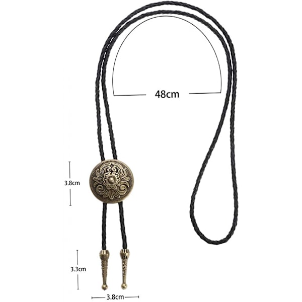 Mote Western Cowboy Slips Shining Lang Stjerne Texas Bolo Tie