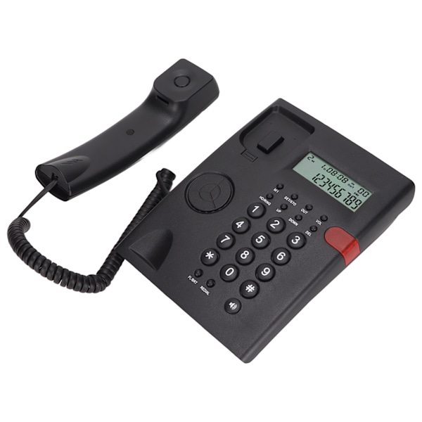 K010A-1 Telefon med sladd, nummerpresentationsfunktion, handsfree-samtal, fast telefon för hemmakontor och hotell