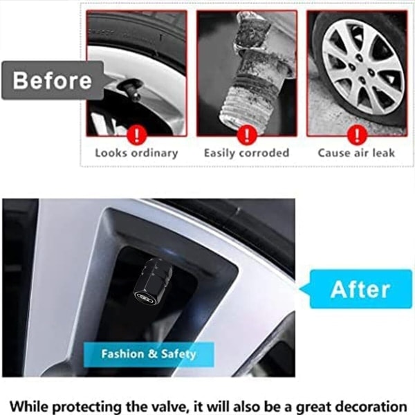 Auton rengasventtiilin kannat, auton pölyn suojus Audi A1 A3 RS3 A4 A5 A6 A7 RS7 A8 Q3 Q5 Q:lle