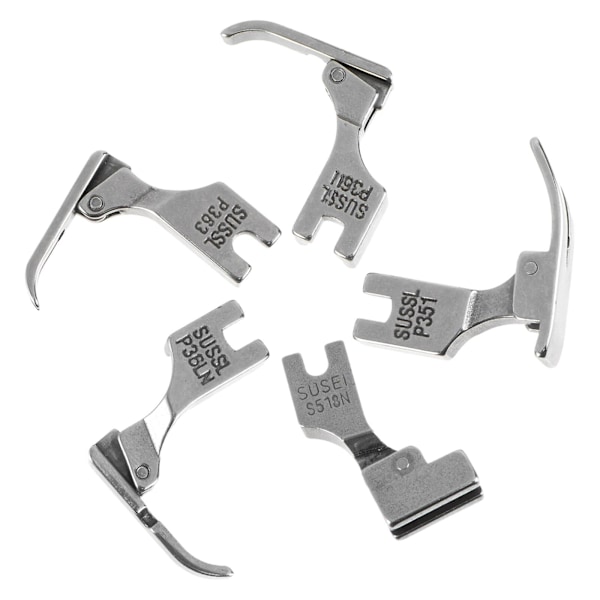 5 st pressarfötter för Juki industriell symaskin S518ns P36ln P36n P351 P363 (silver)
