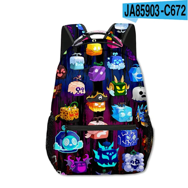 3D Uusi Tuote ROBLOX Peli Blox Fruits Opiskelijoiden Muotireppu Sarjakuva Suuri Tilavuus Olkalaukku Ulkoilukassi Koululaukku Backpack-3