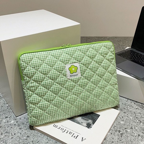 Laptop Taske 13 TOMMER GRØN TERNING GRØN TERNING 13inchGreen Plaid