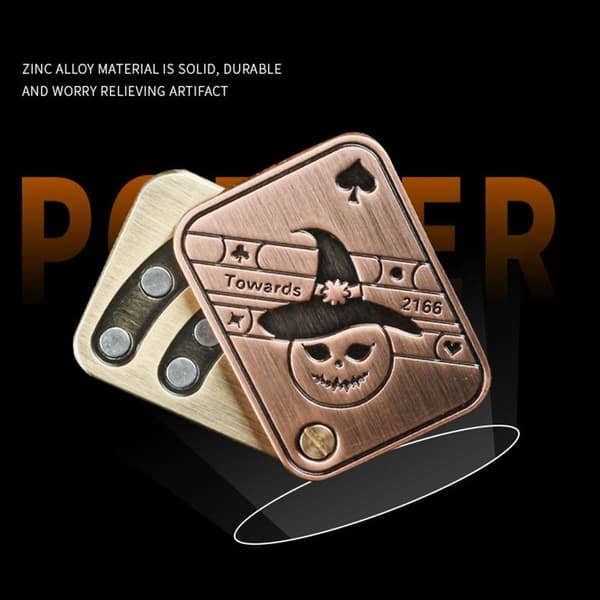 Fidget Spinner Afslapning Stress Magnetisk Sensorisk Poker{yh} Guld gold