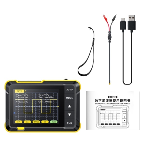 Digital oscilloscope high-definition LCD screen Automatic adjustments with the push of a button for easy measurement and analysis