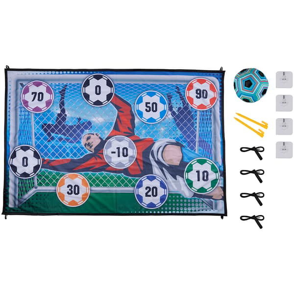 Fodboldmålnet med resultattavle og velcrobold{yh}