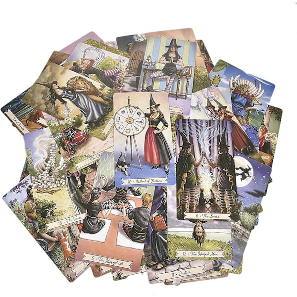 78 Everyday Witch Tarotkort: Fråga och lär känna den mytiska spådomen i Fortune Games Taort Deck brädspel