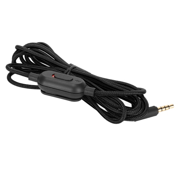 Gaming Headset Kabel Vävda Hörlurar Sladd med Volymkontroll och Mute Switch för Logitech G Pro G Pro X G433 G233 Svart