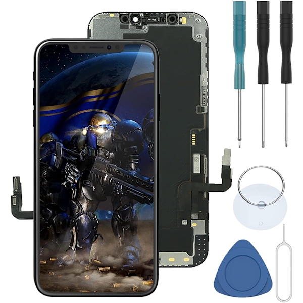 Ersättningsskärm för iPhone 12 Pro Max med verktyg och vattentät lim screen with tools