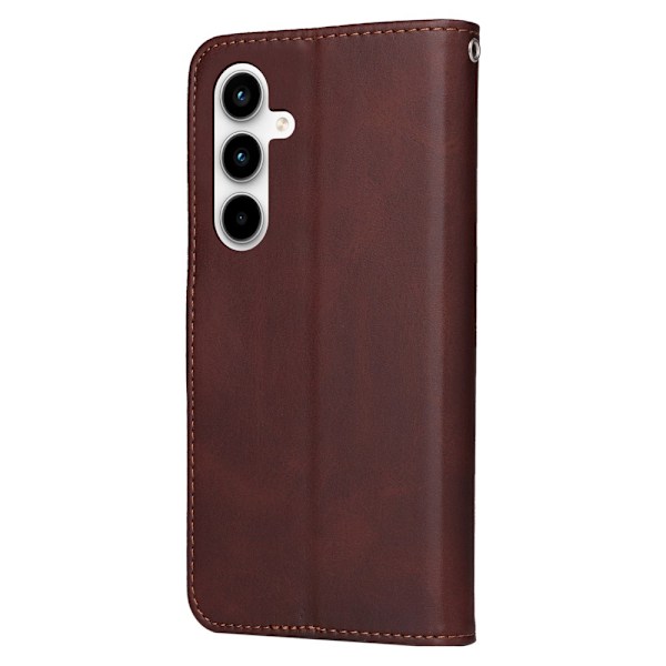 SKALO Samsung A35 5G PU Læder Wallet Case - Flere Farver Brown Brown