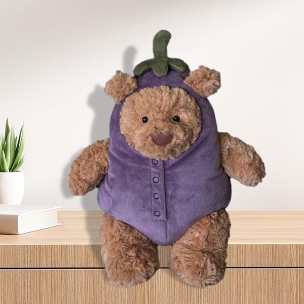 Jellycat Bartholomew Bear Aubergine Blød Udstoppede Krammebamse|35,5 cm |2025 Valentinsdags Gaveidé Sød Plysdukke Udstoppede Legetøj Boligindretning Gaver
