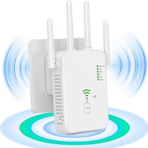 1200Mbps WiFi-förlängare repeater 2.4Ghz/5Ghz Internet signal räckviddsförbättring