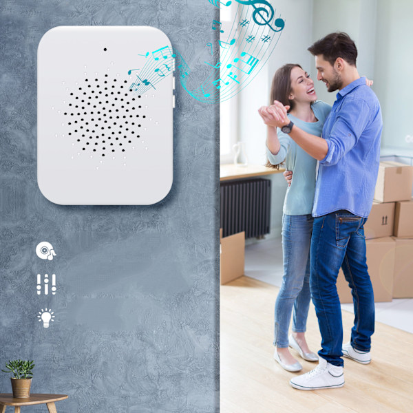 Trådløs videodørklokkekamera WiFi - 2022 Oppdatert menneskelig deteksjon Smart Home Security Doorbell med kamera 2-veis samtale, nattsyn