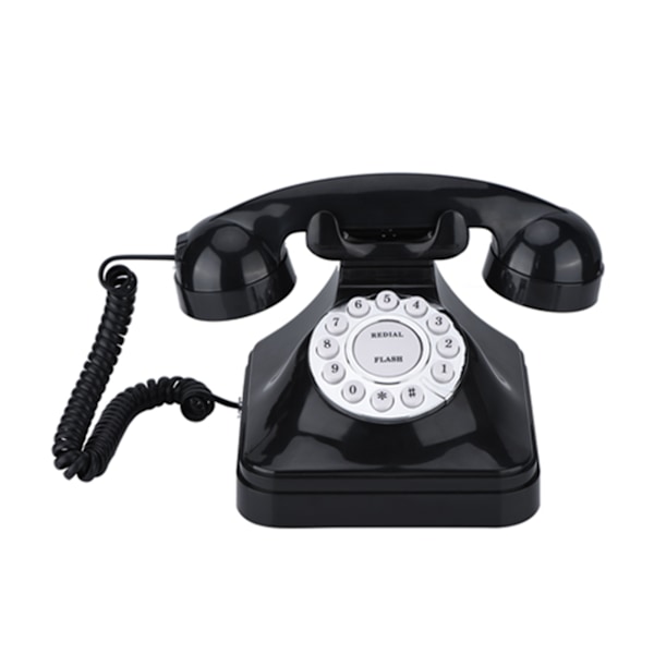 WX-3011 Vintage Svart Telefon i Plast med Flere Funksjoner for Hjemmet Retro Telefon med Ledning