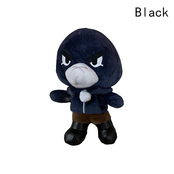 Dukke Mobilspil Vildmarkskamp Kort Dukke Legetøj Brawl Stars Stående Plys Sort Black 1 pc