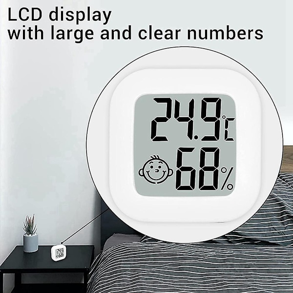 4-pack digital hygrometer inomhustermometer mini hygrometer med temperatur- och fuktighetsövervakning