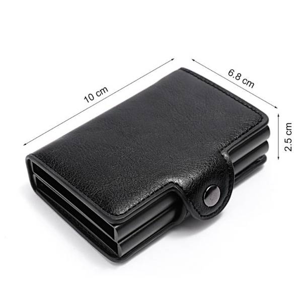 Korthållare Stöldskydd med Signalblockering RFID- Läder 5 Färger Brun Brown Brown PU Leather 12 cards