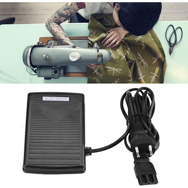 Sömnadspedal, sömnadspedal med sladd för hemmasömnad, kompatibel med Singer, JUKI, Husqvarna Viking, Elna, etc (EU)