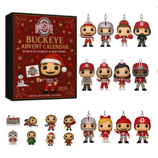 Ohio State University Buckeyes Tredekorasjon, Akrylpynt til Julekalender\"**Ohio State Buckeyes Ohio State Buckeyes