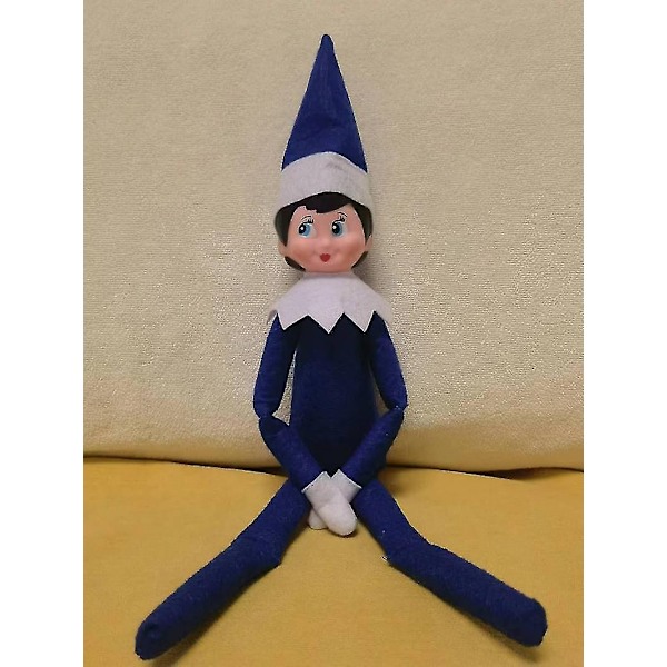 Elfdocka Juldekoration Barnpresent Överraskning Plyschleksak Semester Rensa Älvor Rosa Röda Färger_ Dark blue girl