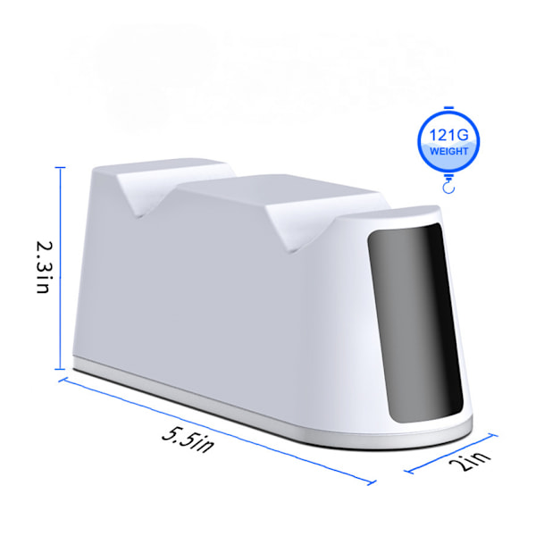 Ps5-kontroller ladestasjon, Ps5 ladestasjon med lampeholder Hurtiglading AC-adapter 5v/3a