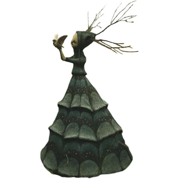 Hemdekoration prydnadsfigur, häxstaty, resin läskig halloween häxstatyer