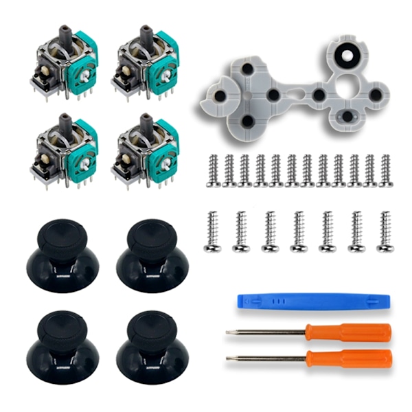 3D Analog Joystick Sensor Module Cap Controller Repair Part Tool Conductive Silicone Rubber Screw for XBOX Series SX