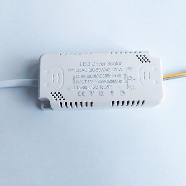 Tri-color LED-drivare 260-280mA Transformator 8-24Wx2 20-40Wx2 30-50Wx2 40-60Wx2 50-70Wx2 För taklampor {XW} 36 to 50W