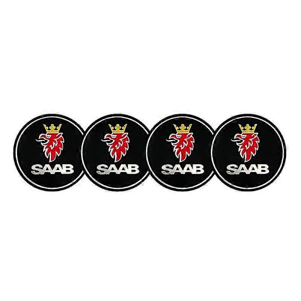 4 stk./pakke Bilstyling til Saab 9-3 93 9-5 9 3 9000 99 9-x 97x Bilhjul Centerkapsler Fælghubkapsler Biltilbehør, 1