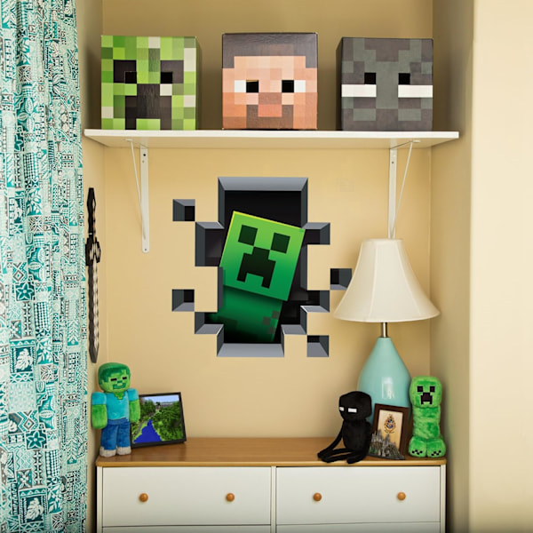 Creeper-seinätarra, Minecraft pakenee