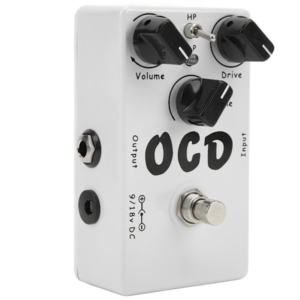 Gitar Effektpedal OCD Classic Overdrive Distortion Bærbart Instrumenttilbehør Hvit