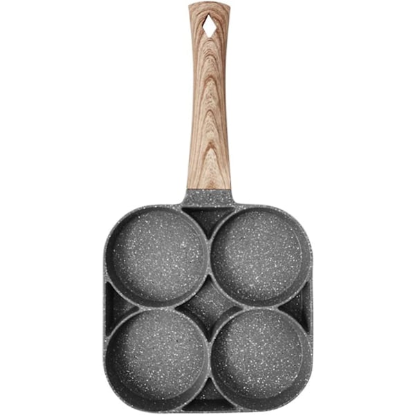 Non-stick stegepande til æg, hamburger madlavningsværktøjer, 4-hullers stegepande, hamburger madlavningsværktøjer