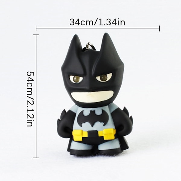 Batman Led -valolla ja äänellä varustettu avaimenperä - Luova lahja reppuun