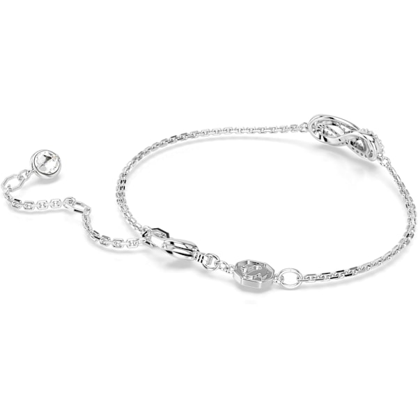 Hyperbola-armband, Klar oändlighetssymbol prydd med en pavé av kristaller i en rodiumfinish, del av Hyperbola-kollektionen