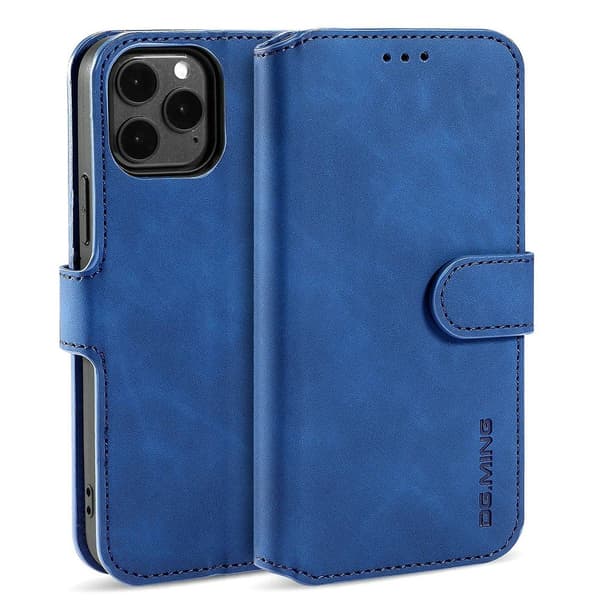 DG.MING Retro Plånboksfodral för iPhone 13 - Blå{yh} Blå blue